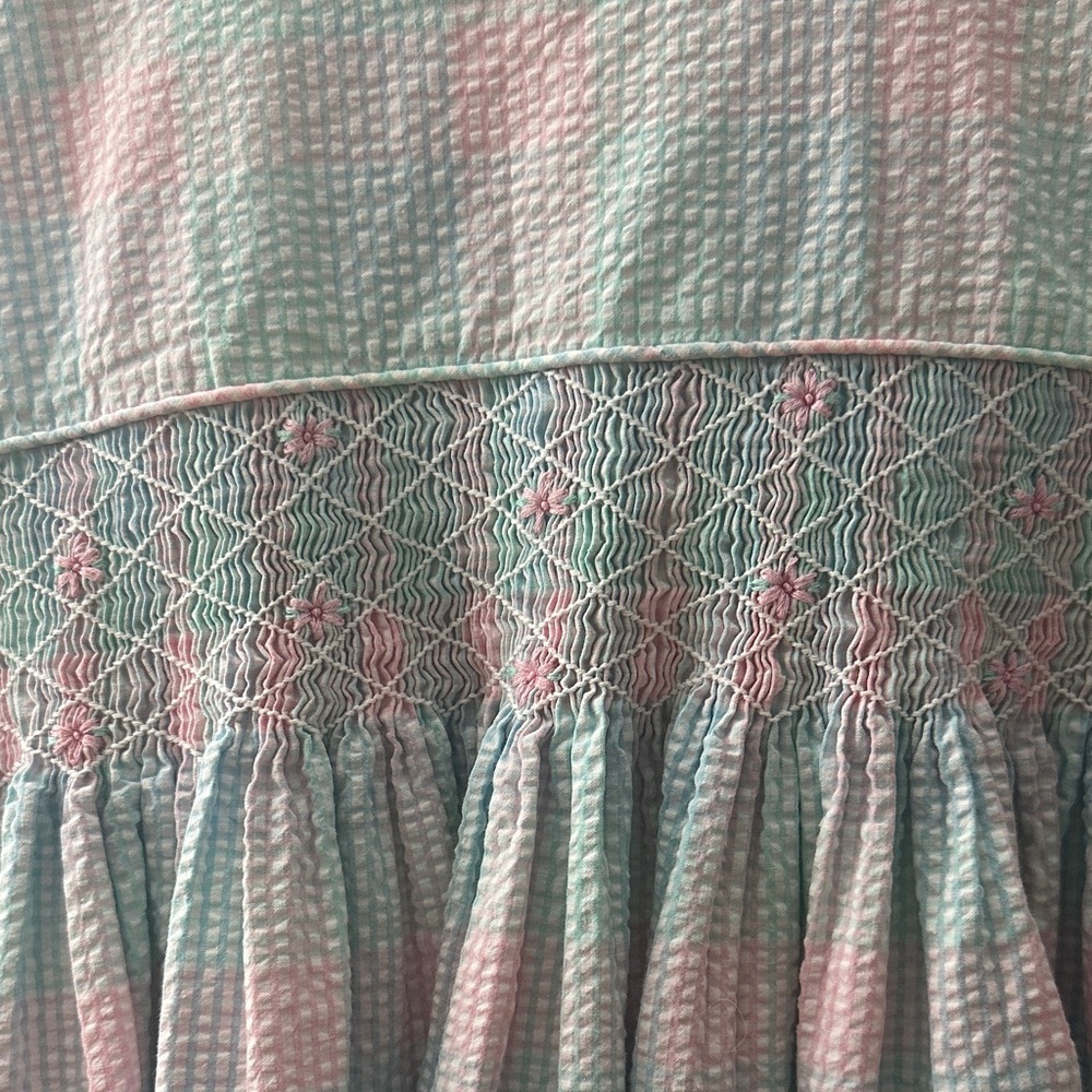 Little English Seersucker Smocked Dress